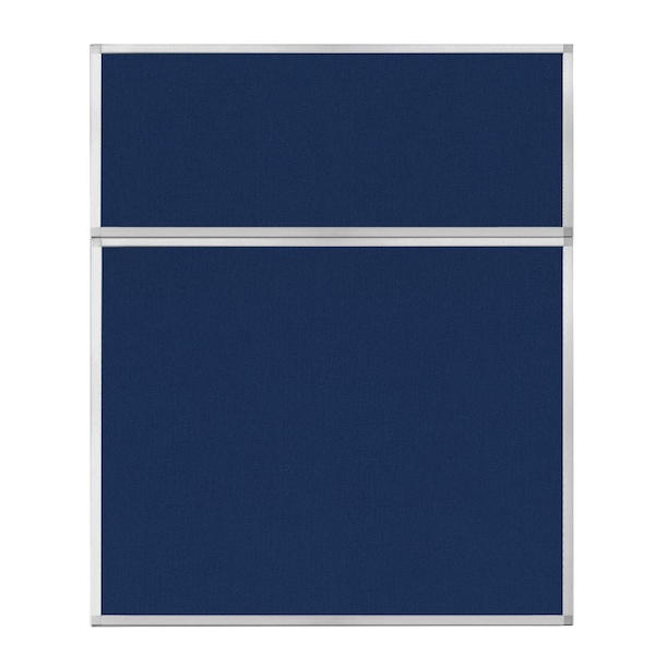 Hush Panel Configurable Cubicle Partition 5' x 6' Navy Blue Fabric